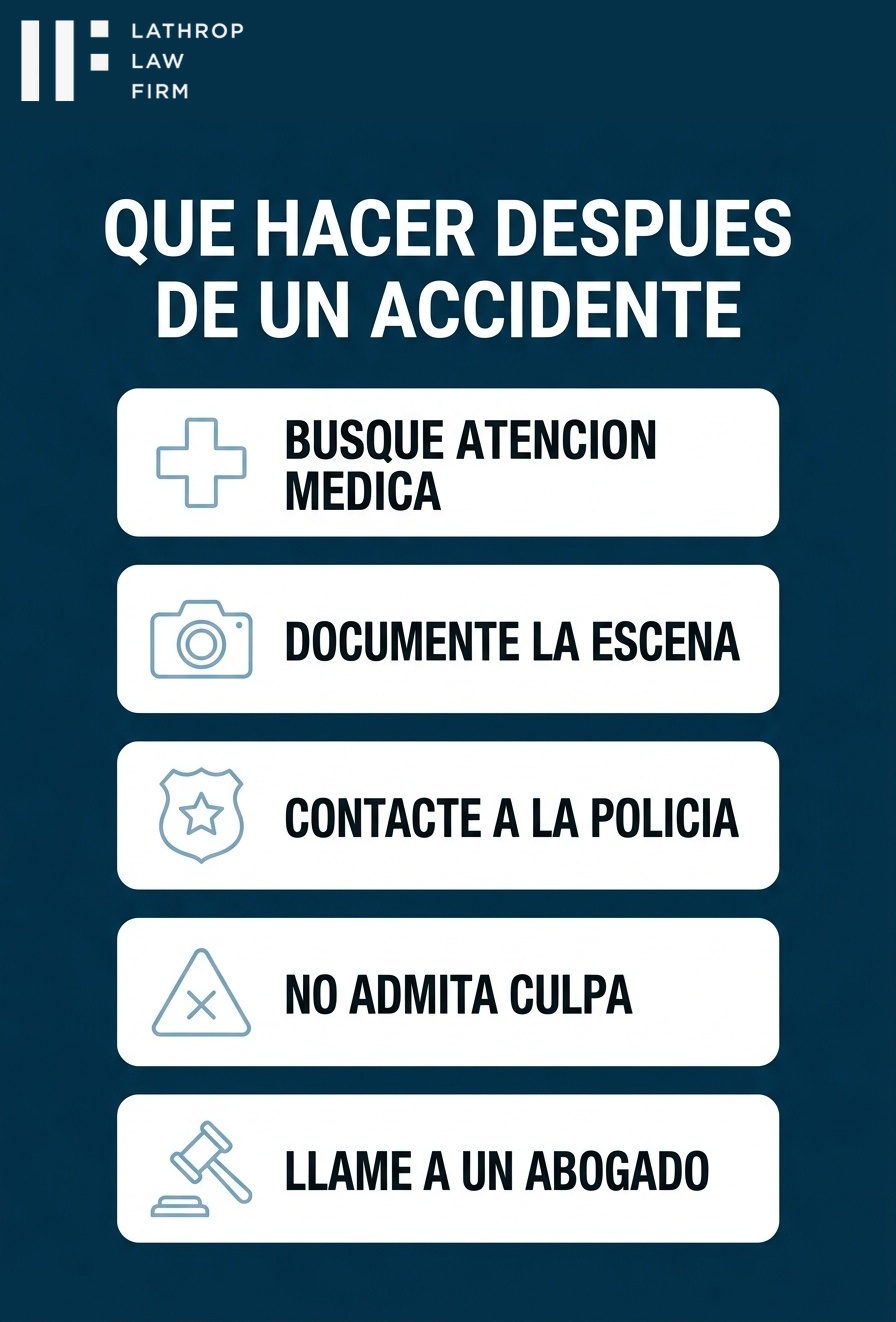 Infografia: que hacer despues de un accidente de auto - 5 pasos
